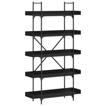 Bookcase 5-Tier Black 100X33X180.5 Cm Engineered Wood