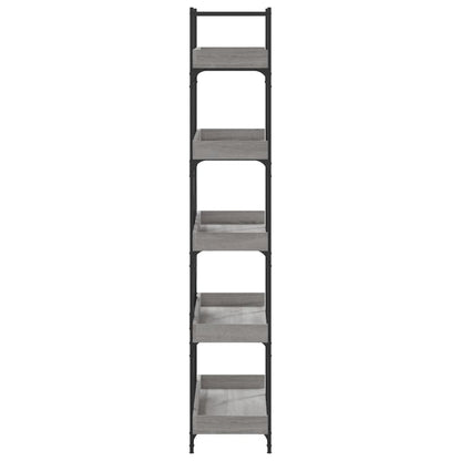 Bookcase 5-Tier Grey Sonoma 100X33X180.5 Cm Engineered Wood