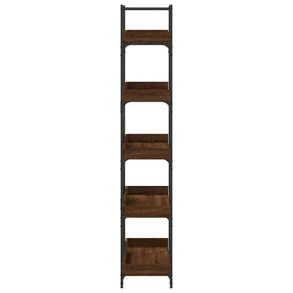 Bookcase 5-Tier Brown Oak 100X33X180.5 Cm Engineered Wood