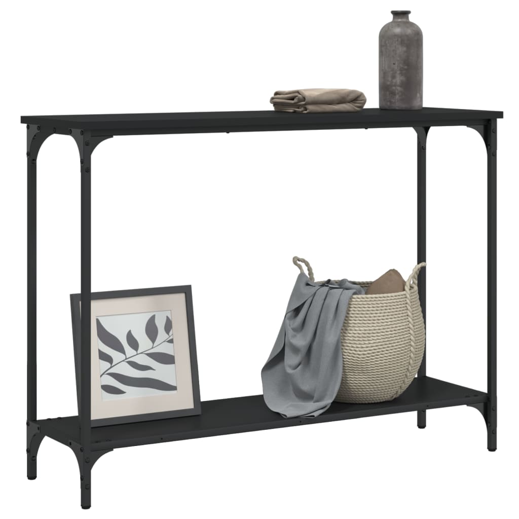 Console Table Black 101X30.5X75 Cm Engineered Wood