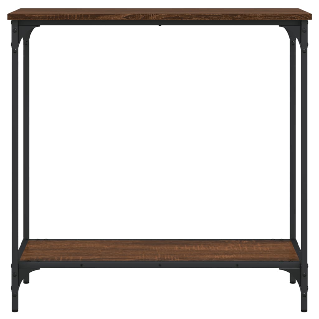 Console Table Brown Oak 75X30.5X75 Cm Engineered Wood