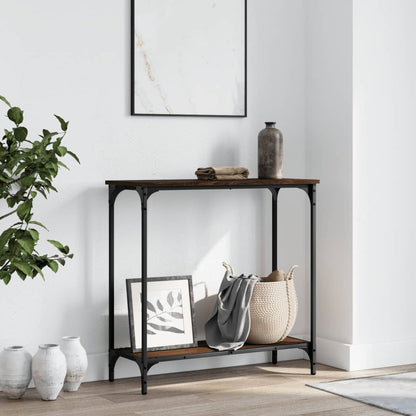 Console Table Brown Oak 75X30.5X75 Cm Engineered Wood