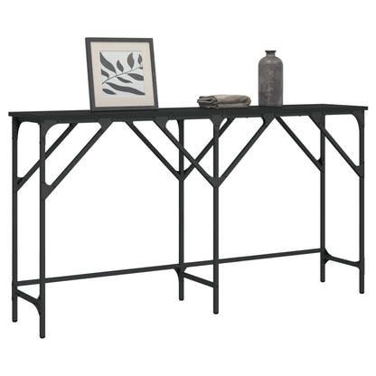 Console Table Black 140X29X75 Cm Engineered Wood