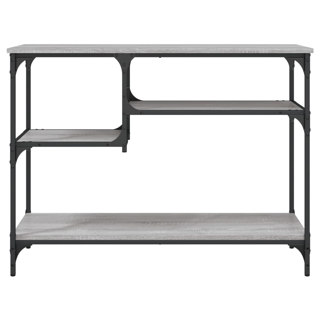 Console Table With Shelves Grey Sonoma 100X35X75 Cm