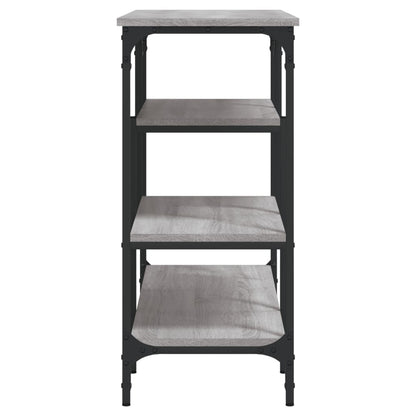 Console Table With Shelves Grey Sonoma 100X35X75 Cm