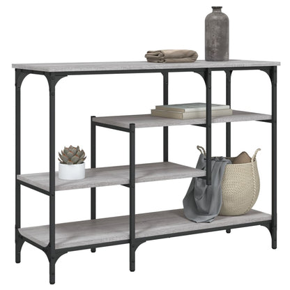 Console Table With Shelves Grey Sonoma 100X35X75 Cm