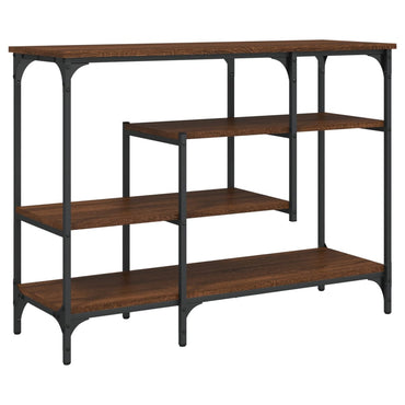 Console Table With Shelves Brown Oak 100X35X75 Cm