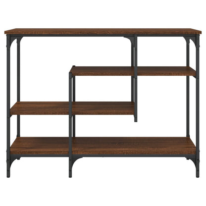 Console Table With Shelves Brown Oak 100X35X75 Cm