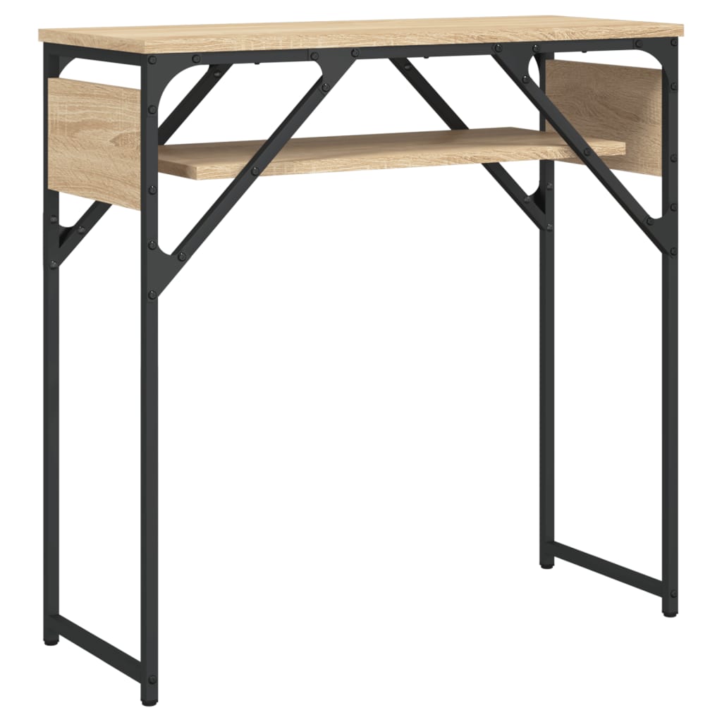 Console Table With Shelf Sonoma Oak 75X30X75Cm Engineered Wood