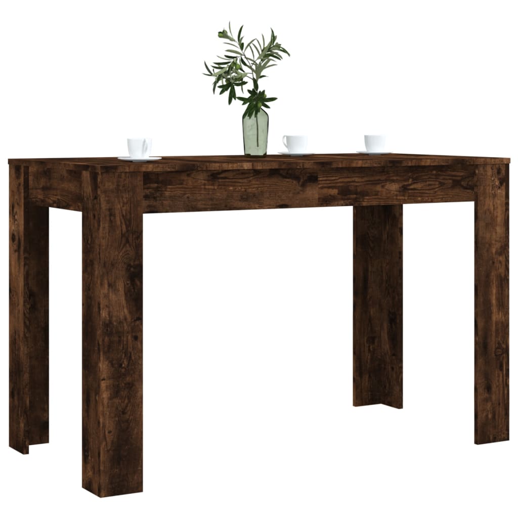 Dining Table Smoked Oak 120X60X76 Cm Engineered Wood