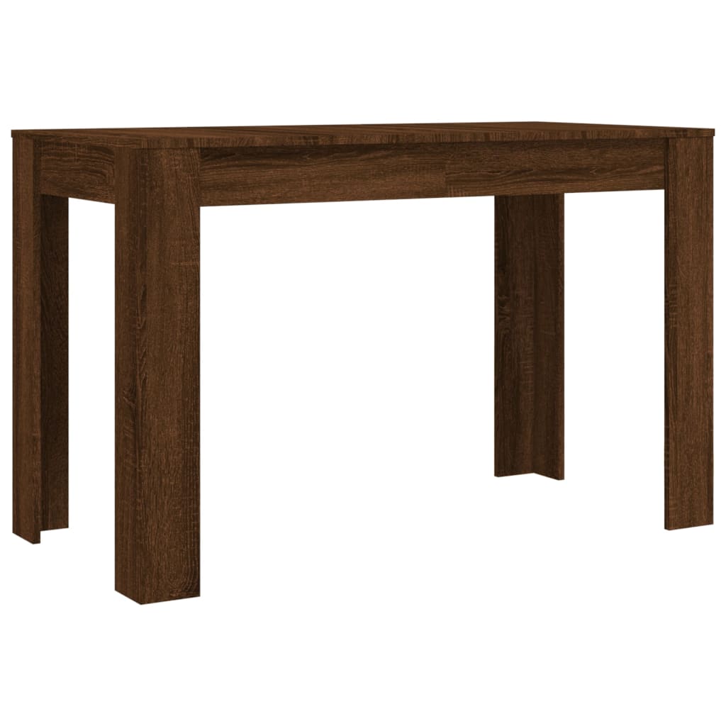 Dining Table Brown Oak 120X60X76 Cm Engineered Wood