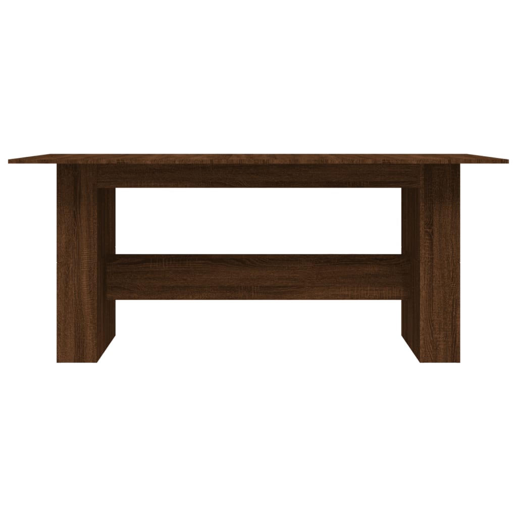 Dining Table Brown Oak 180X90X76 Cm Engineered Wood