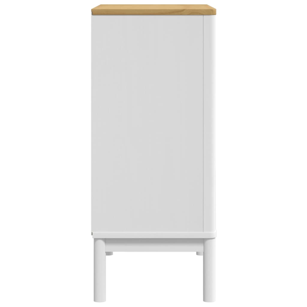 Chest Of Drawers Floro White Solid Wood Pine