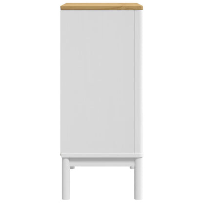 Chest Of Drawers Floro White Solid Wood Pine