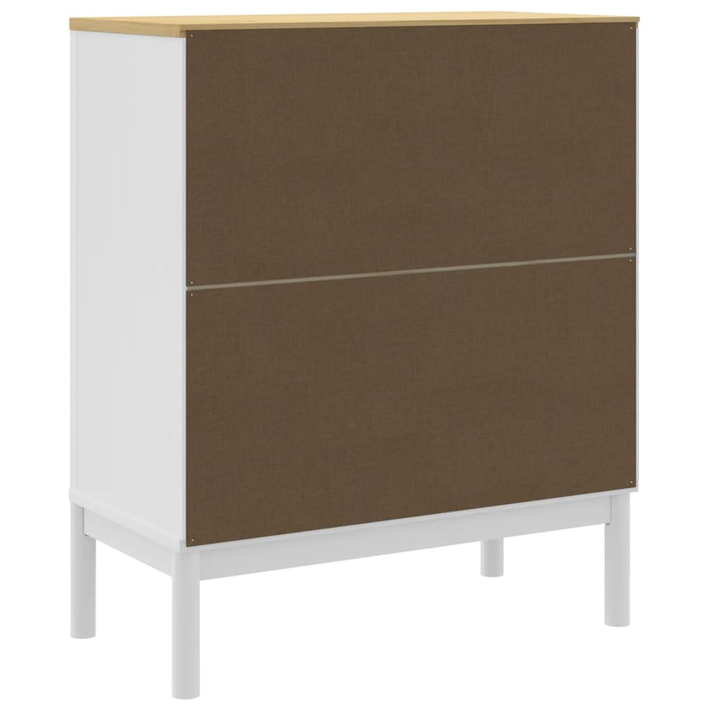 Chest Of Drawers Floro White Solid Wood Pine