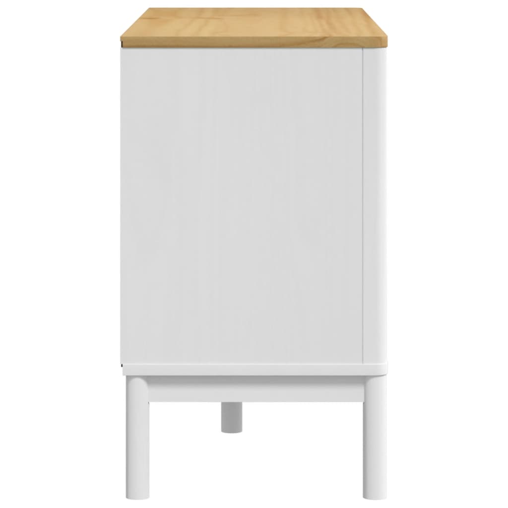 Chest Of Drawers Floro White Solid Wood Pine