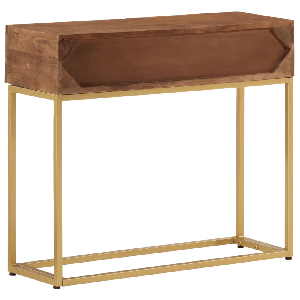 Console Table 90X30X76 Cm Solid Wood Mango And Iron