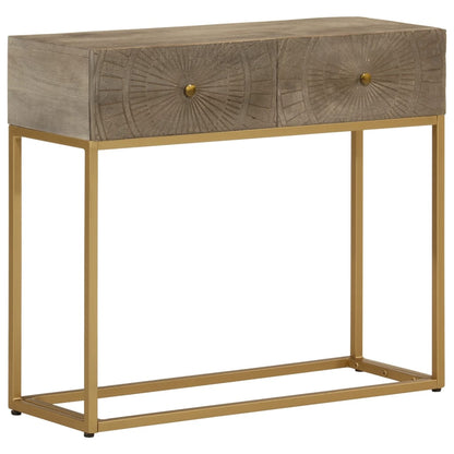 Console Table 90X30X76 Cm Solid Wood Mango And Iron