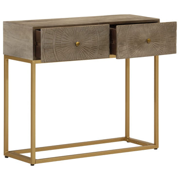 Console Table 90X30X76 Cm Solid Wood Mango And Iron