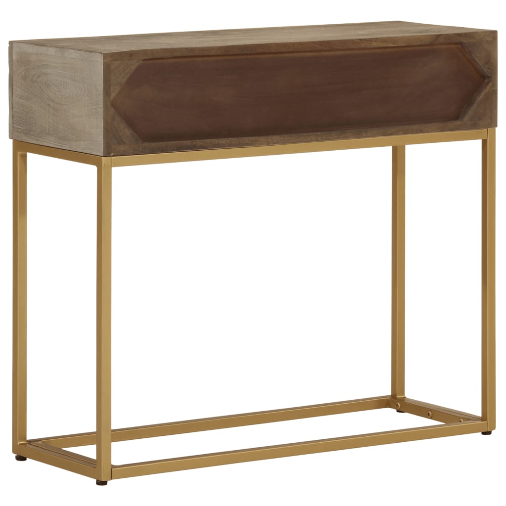 Console Table 90X30X76 Cm Solid Wood Mango And Iron