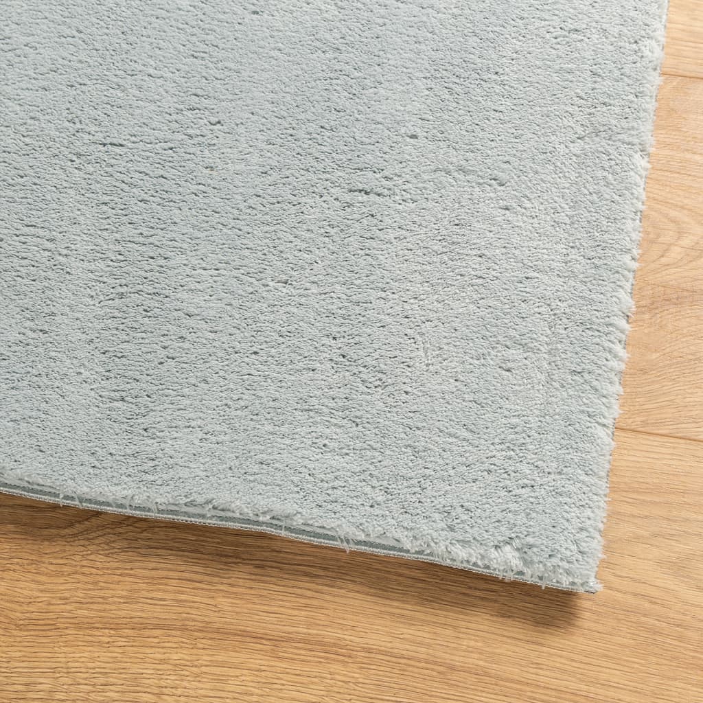 Rug Huarte Short Pile Soft And Washable Blue 60X110 Cm