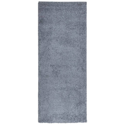 Shaggy Rug High Pile Modern Blue 80X200 Cm