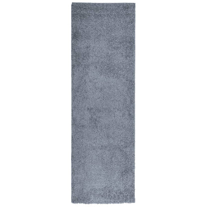 Shaggy Rug High Pile Modern Blue 80X250 Cm