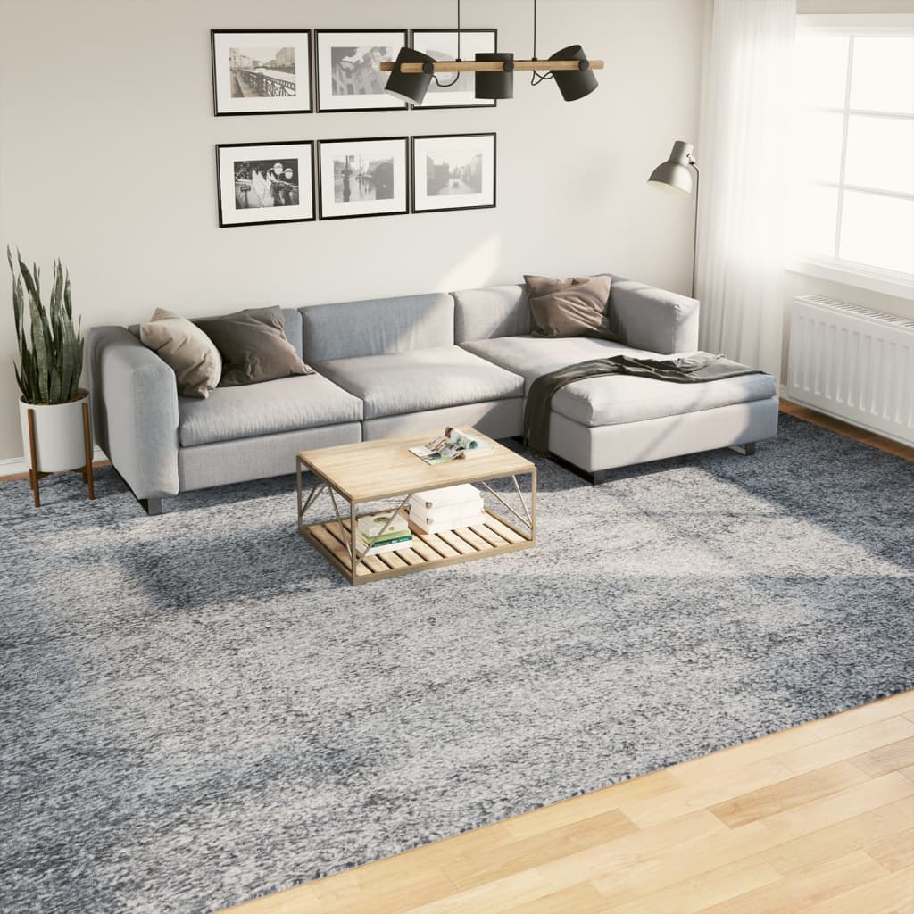 Shaggy Rug High Pile Modern Blue 300X400 Cm