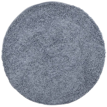 Shaggy Rug Pamplona High Pile Modern Blue Ø 80 Cm