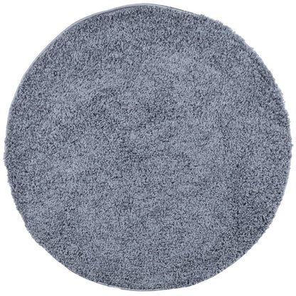 Shaggy Rug Pamplona High Pile Modern Blue Ø 120 Cm