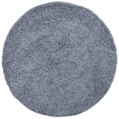 Shaggy Rug High Pile Modern Blue Ø 240 Cm