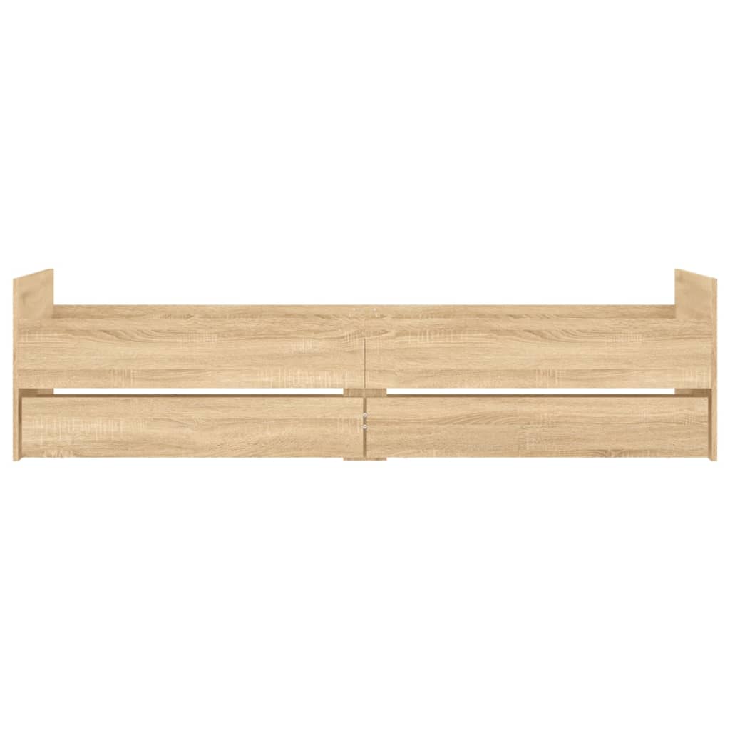 Bed Frame With Drawers Sonoma Oak 90X190 Cm Single