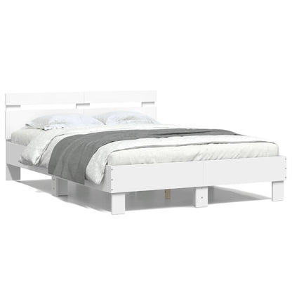 Bed Frame Without Mattress White 120X190 Cm Small Double