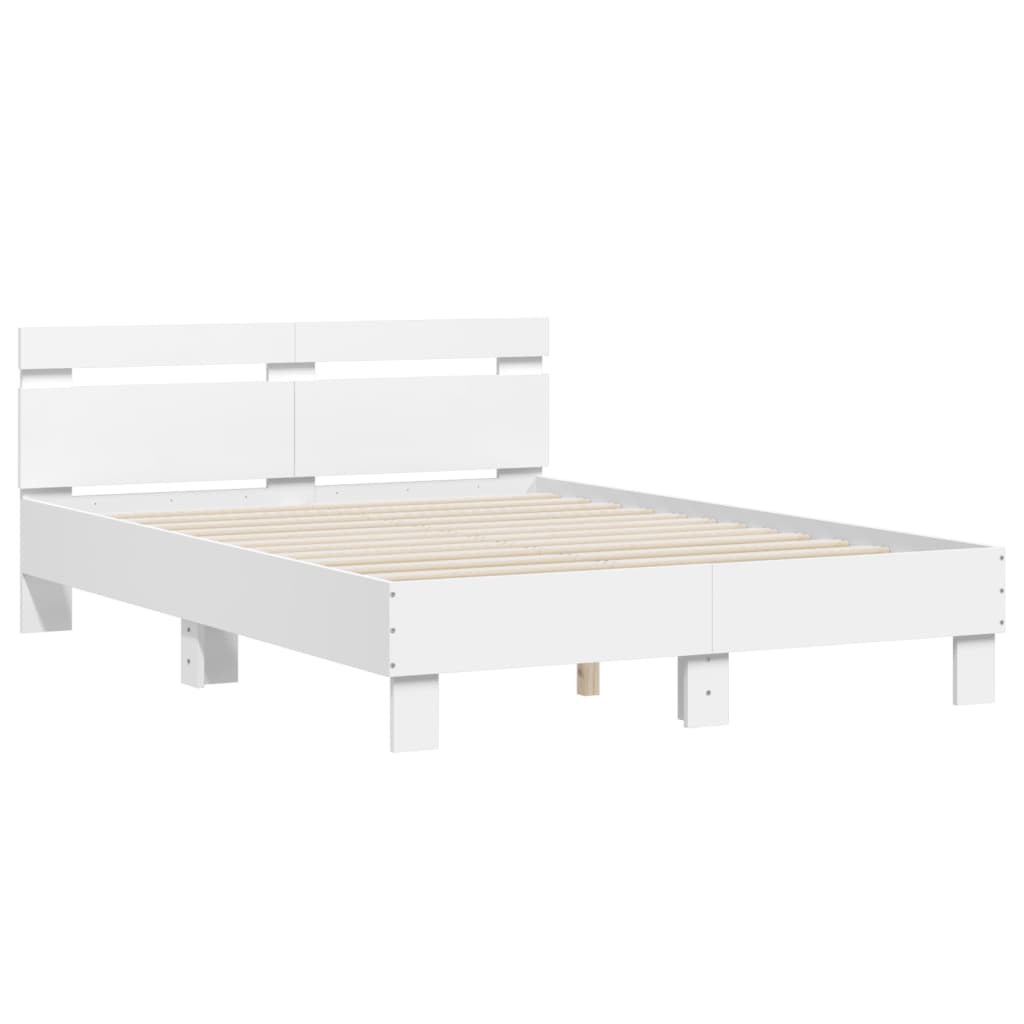 Bed Frame Without Mattress White 120X190 Cm Small Double