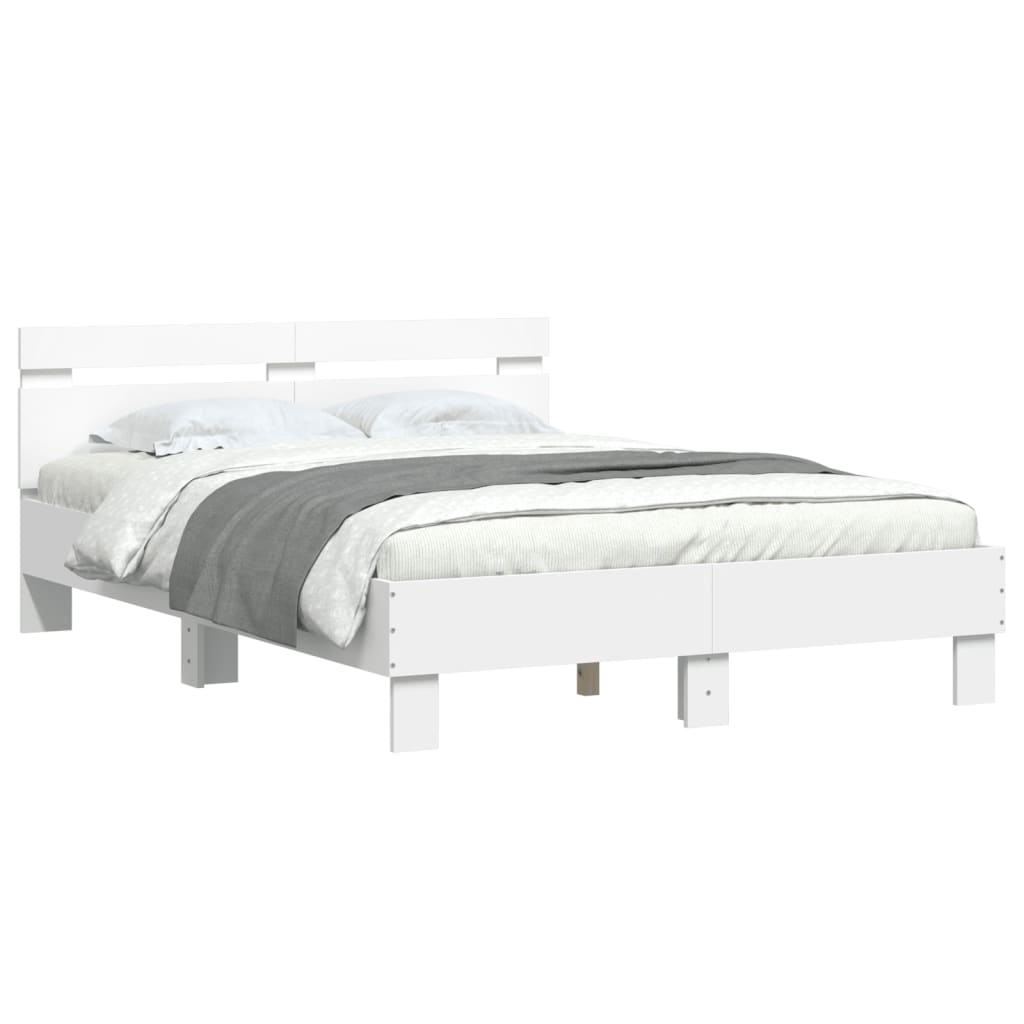 Bed Frame Without Mattress White 120X190 Cm Small Double