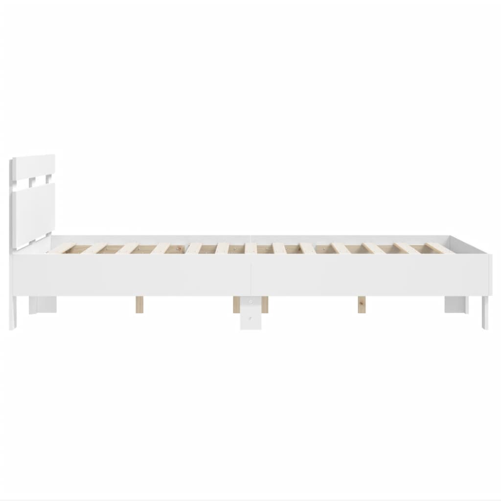 Bed Frame Without Mattress White 120X190 Cm Small Double