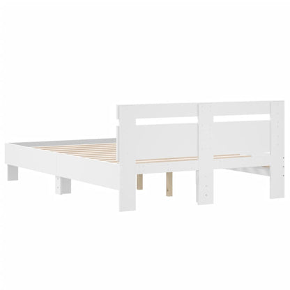 Bed Frame Without Mattress White 120X190 Cm Small Double