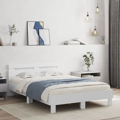 Bed Frame Without Mattress White 120X190 Cm Small Double