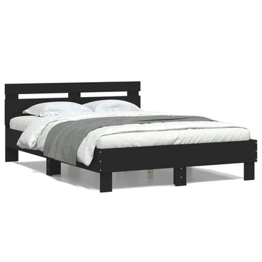 Bed Frame Without Mattress Black 120X190 Cm Small Double