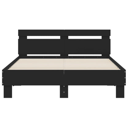 Bed Frame Without Mattress Black 120X190 Cm Small Double