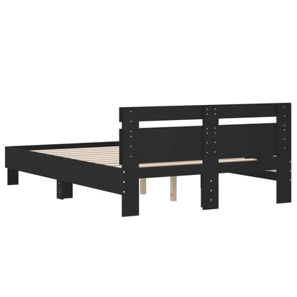 Bed Frame Without Mattress Black 120X190 Cm Small Double