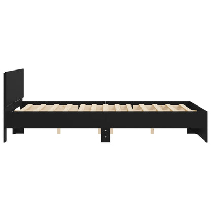 Bed Frame With Headboard Black 150X200 Cm King Size