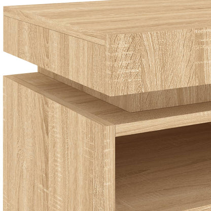 Bedside Cabinet With Led Lights Sonoma Oak 40X39X48.5 Cm