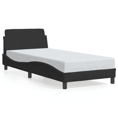 Bed Frame Without Mattress Black 90X190 Cm Single Velvet