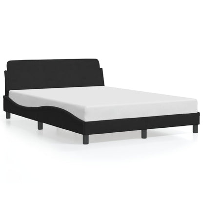 Bed Frame Without Mattress Black 135X190 Cm Double Velvet