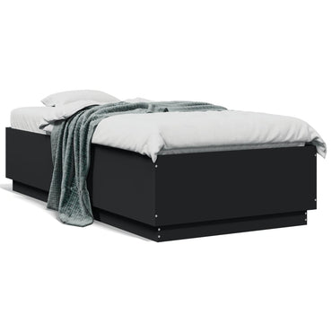 Bed Frame Without Mattress Black 90X190 Cm Single