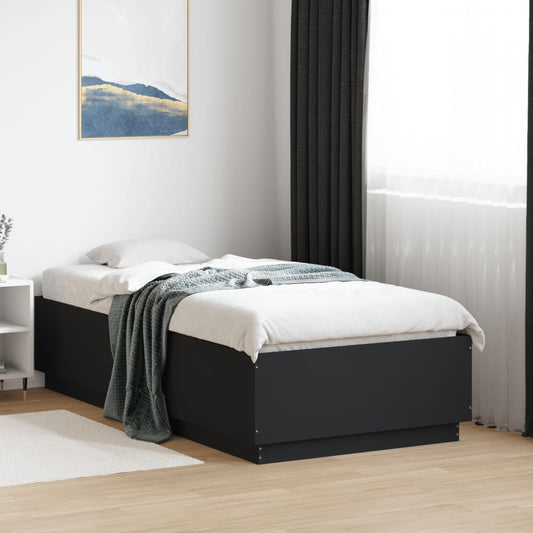 Bed Frame Without Mattress Black 90X190 Cm Single