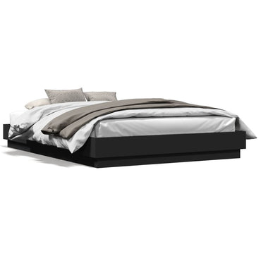 Bed Frame Without Mattress Black 160X200 Cm