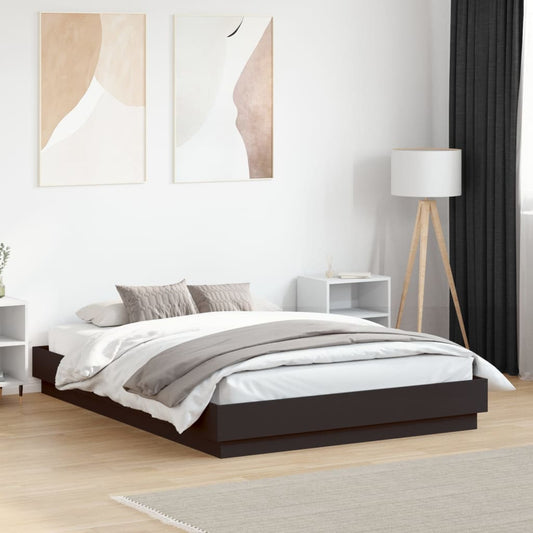 Bed Frame Without Mattress Black 140X190 Cm