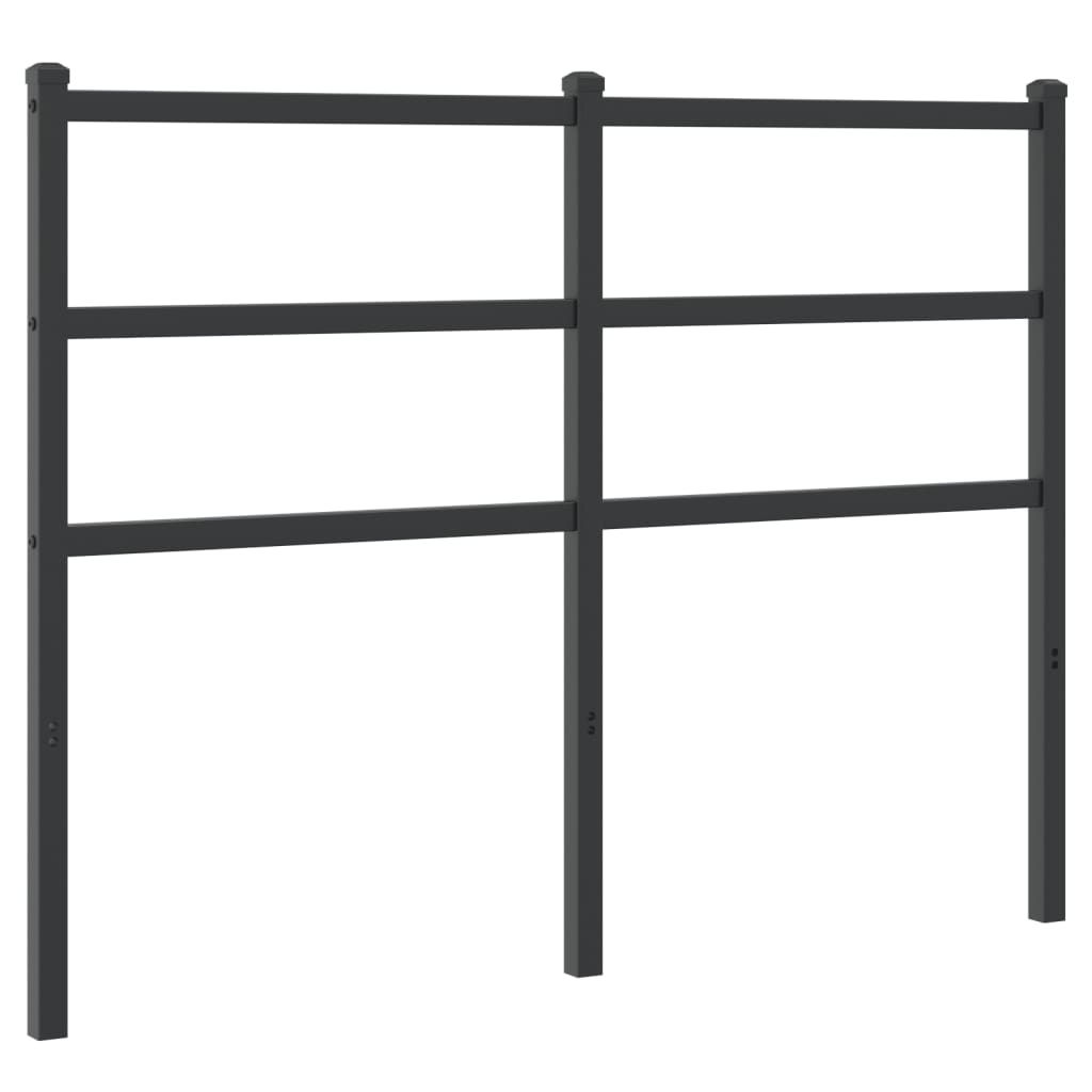 Metal Headboard Black 120 Cm